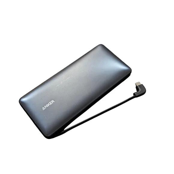 Nn2U‎ Anker - Power Bank 20,000 mAh, 30W PD w/ built in USB-C Cable - Black