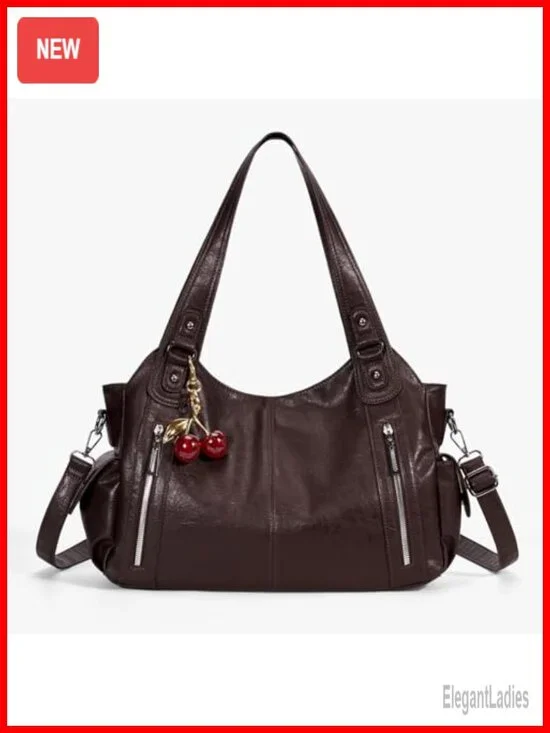 Slouchy Hobo Shoulder Bag Faux Leather Tote Crossbody Y2k Satchel