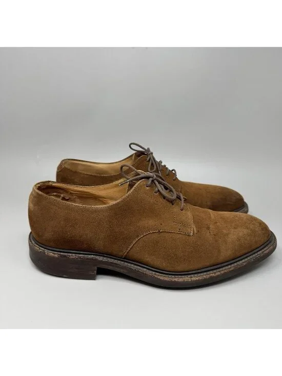 Sid Mashburn Brown Suede Oxford Dress Shoes Made in England Size 10.5 US