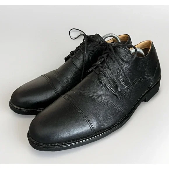 Studio Belvedere Black Leather Dress‎ Shoes Men's Size 10.5 D Duke Oxford