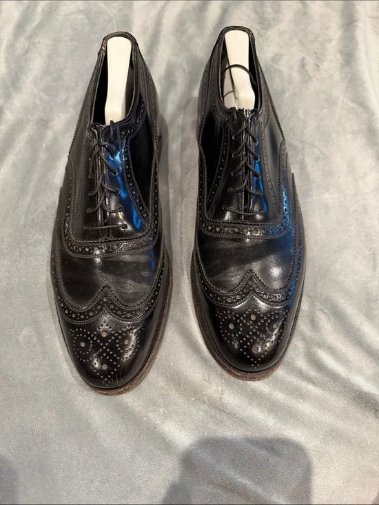 Florsheim Black Leather Wingtip Brogues