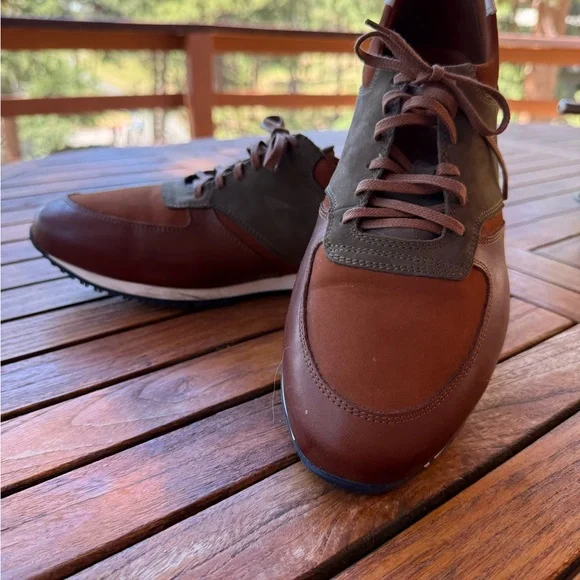 Men's Brown and Olive Leather Oxford shoe