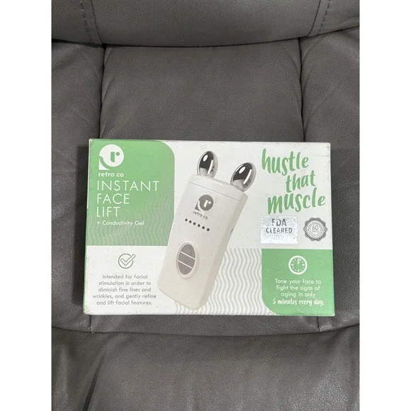 Retro Co Instant Face Lift Microcurrent Device Kit Conductivity Gel‎ FDA Cleared