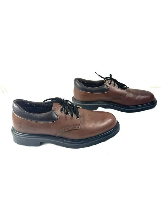 Red Wing Shoes Oxford Safety Toe Leather Mens 9B Work Shoes Brown