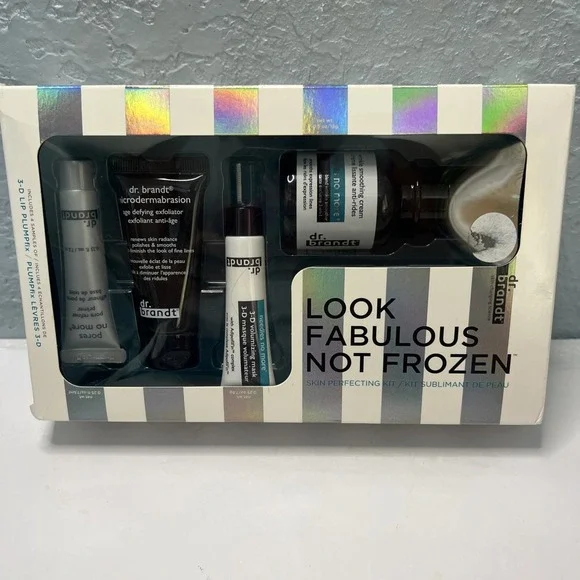 DR. BRANDT Look Fabulous Not Frozen Skin‎ Perfecting Kit 4 pieces - New