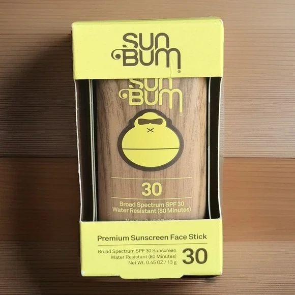Sun Bum SPF 30 Premium Sunscreen Face‎ Sticks Water Resistant 0.45 Oz