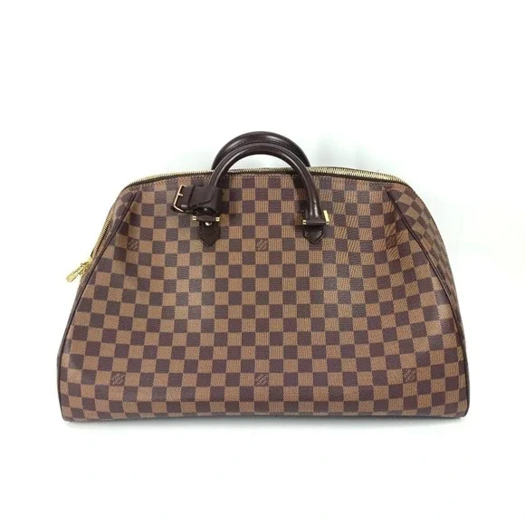 LOUIS VUITTON Authentic Brown Damier Canvas Boston Bag