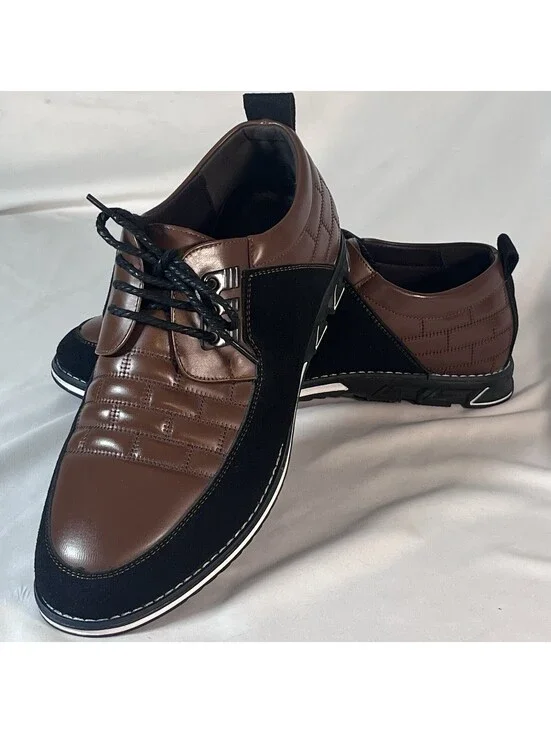 Gatsby Two-Tone Brown and Black Oxford Dress Shoes