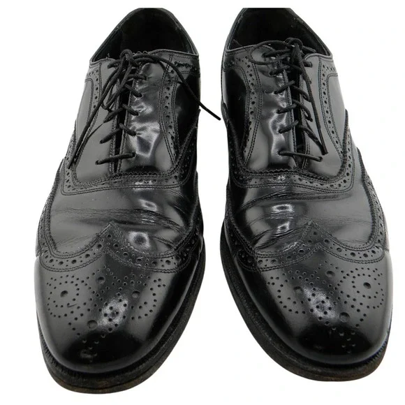 Florsheim Imperial Men's Black Leather Wingtip Oxford Dress Shoes‎ Size 11 B