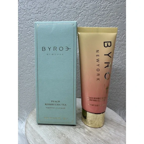 $15 🌙 Byroe Teatime Purifying Clay Mask Peach Kombucha‎ Tea 2.8oz Full Sz NEW