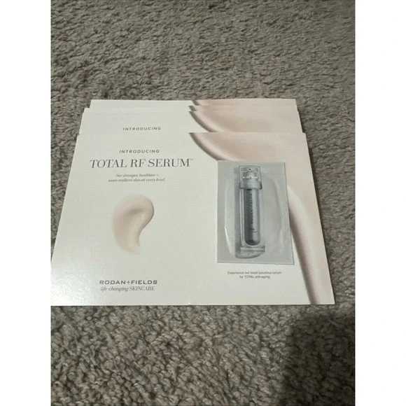 AUTHENTIC NEW RODAN+FIELDS TOTAL RF SERUM TRAVEL SIZE SAMPLES~8 CARDS!