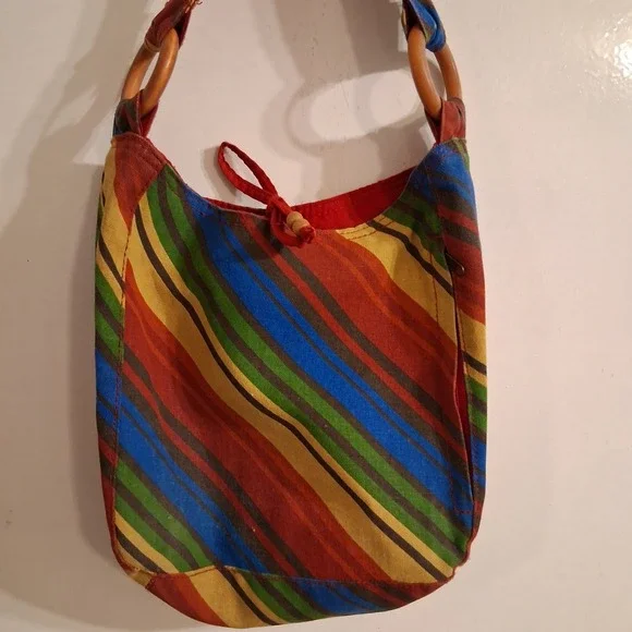 Rainbow Hippie Festival Small Bag Purse‎ EUC