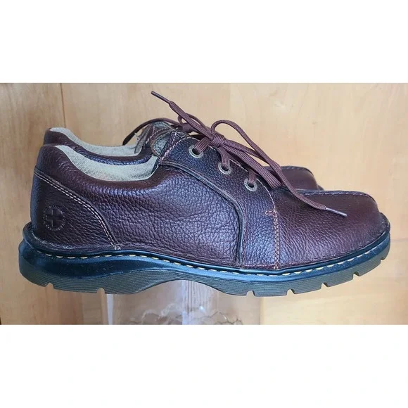Dr.‎ Martens Ripley Leather Split Toe 3 Eye Casual Comfort Doc Oxfords Brown