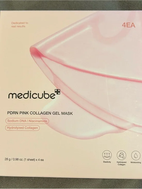 Medicube PDRN Pink Collagen Gel Mask – Hydrating Pink Sheet Mask (4 EA)