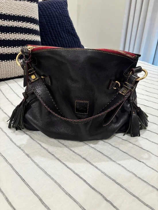 Dooney & Bourke Navy Florentine Hobo with Whipstitched Handle