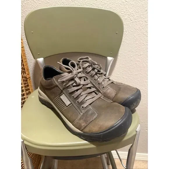 Keen Brown Nubuck Leather Lace Up Low Top Oxford Austin Comfort Shoes Size 11‎