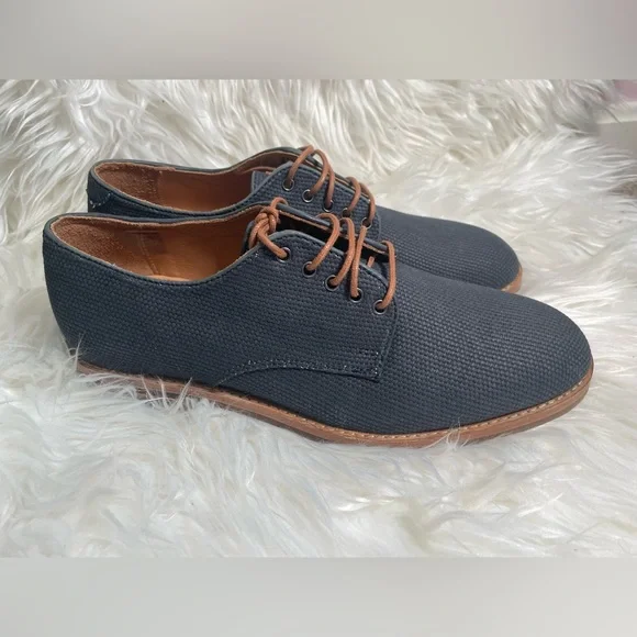 H London by Hudson woven Oxfords Navy mens sz 41 US 8‎ Lace Up