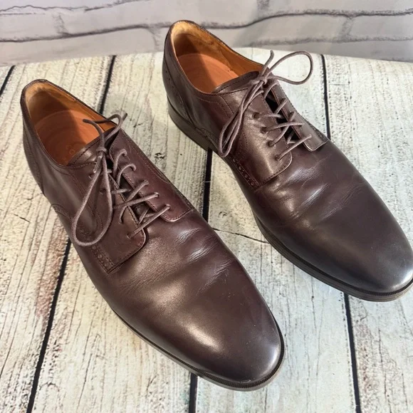 Cole Haan Grand.OS C23783 Brown Leather Oxford Dress‎ Shoes Men's Size 13M