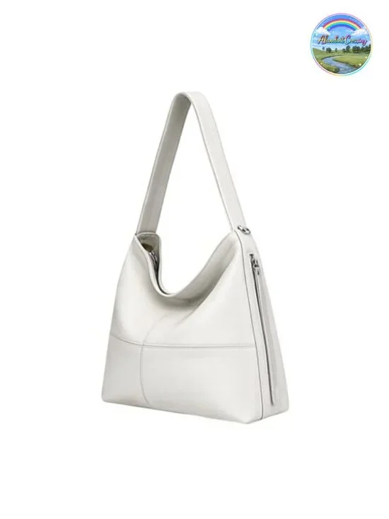 Genuine Leather Hobo Bag Crossbody Purse Work Tote Shoulder Handbag with 2