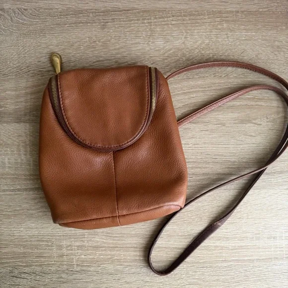 Hobo Fern Saddle Bag Leather Crossbody Bag With Zipper Vintage Western Classic