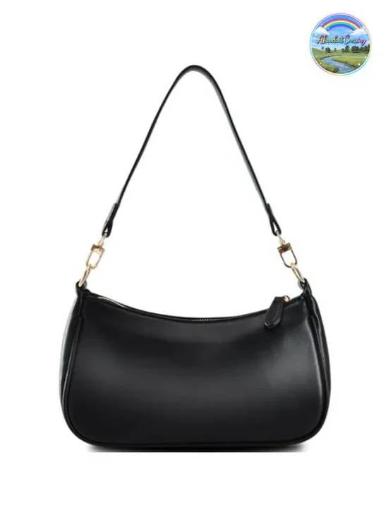 Vegan Leather Crescent Hobo Crossbody Purse Shoulder Bag