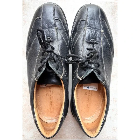 Sandro Moscoloni Men's Comfort Walk Casual Shoes‎ Oxford Lace Black Leather 10.5