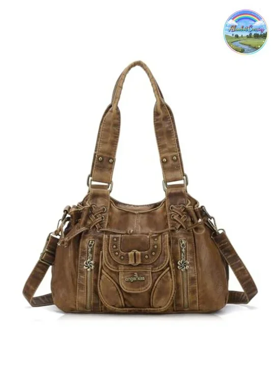 Small Hobo Bag Faux Leather Crossbody Shoulder Purse Removable Strap