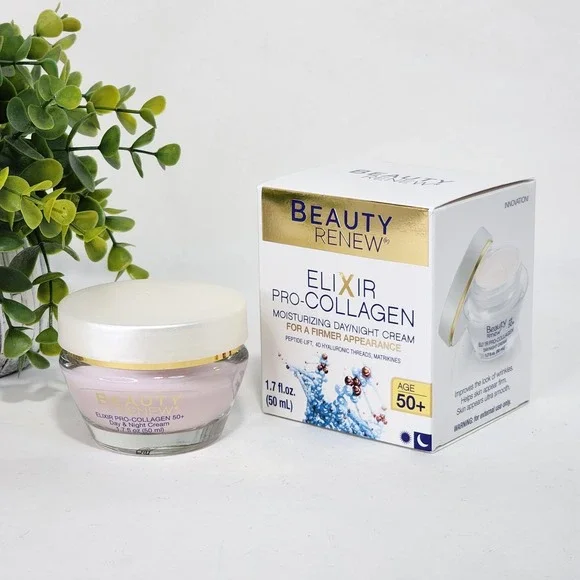 Beauty Renew 50+ Elixir Pro-Collagen Moisturizing Day & Night Cream 1.7 fl oz