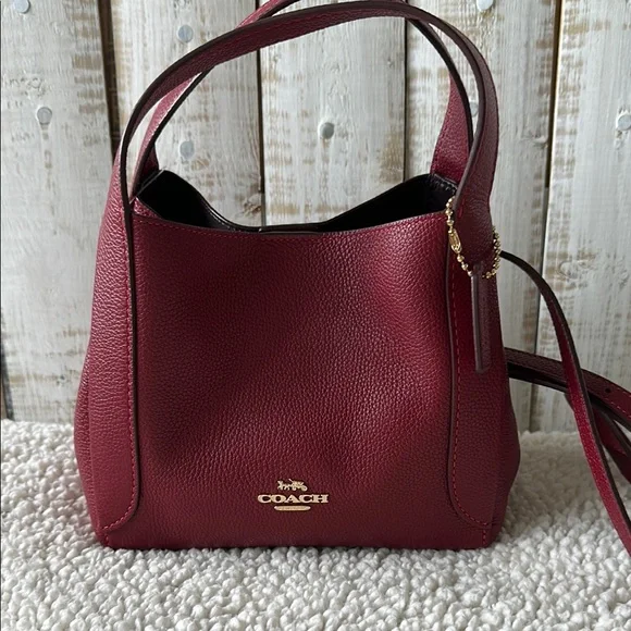 Coach Hadley 21 Hobo Crossbody Purse Satchel Deep Red New NWT