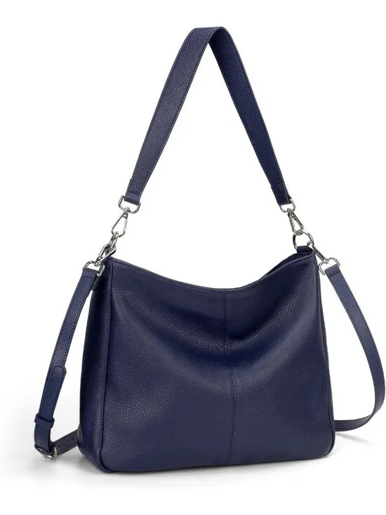 Genuine Leather Hobo Bag for Women - Stylish Crossbody & Shoulder Handbag with 2