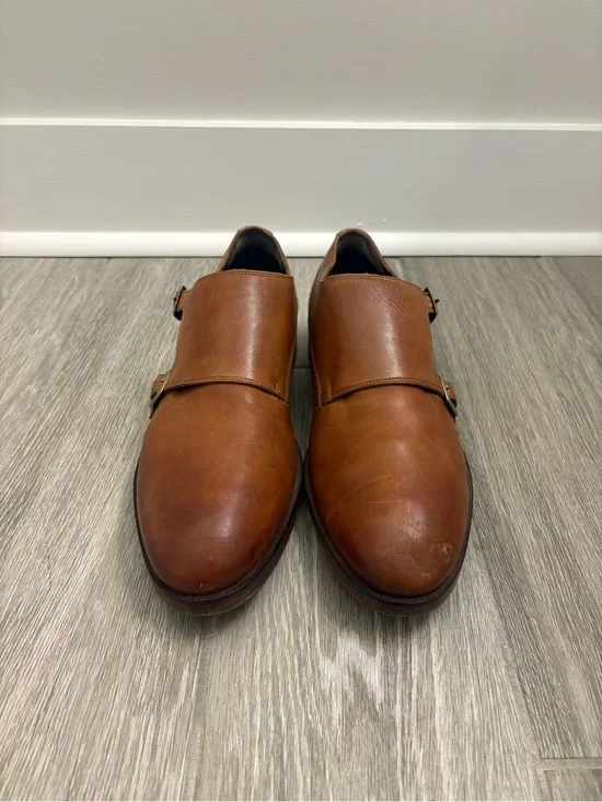 Cole Haan Men's Double Monk Strap Leather Dress Shoes - Brown