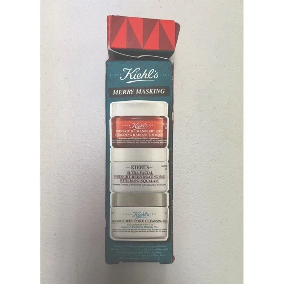 Kiehl's 3pc Mask Set Turmeric Cranbery, Rare Earth & Ultra Facial Overnight NIB