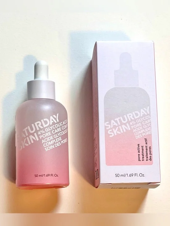 NIB Saturday Skin Pore Care Active Serum 4% Glycolic Acid 50ml K Beauty