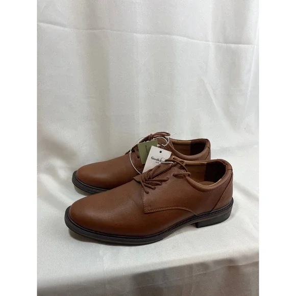 Goodfellow & Co Mens Brown Memory Foam Dress Shoes Derby Lace Up Size 8 Cognac