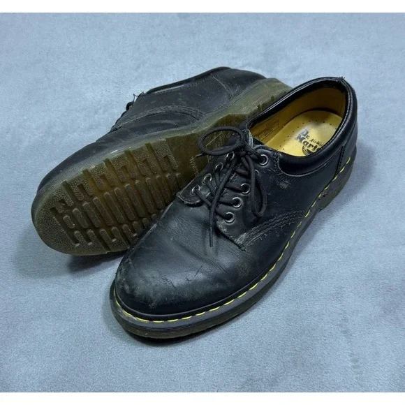 Dr Martens 3 Eye Black Leather Oxford Shoes Mens 10