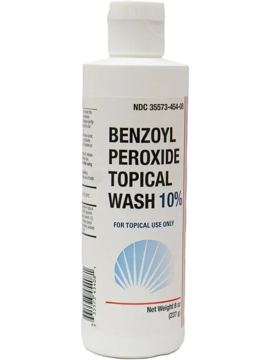 10% Benzoyl Peroxide Acne Wash - Deep Cleanser for Clear Skin & Breakout Control