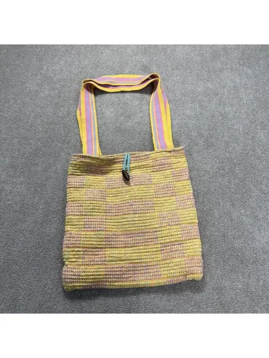 Rainy Day Studio Handwoven Artisan Tote Bag Boho Floral Lined Cottagecore