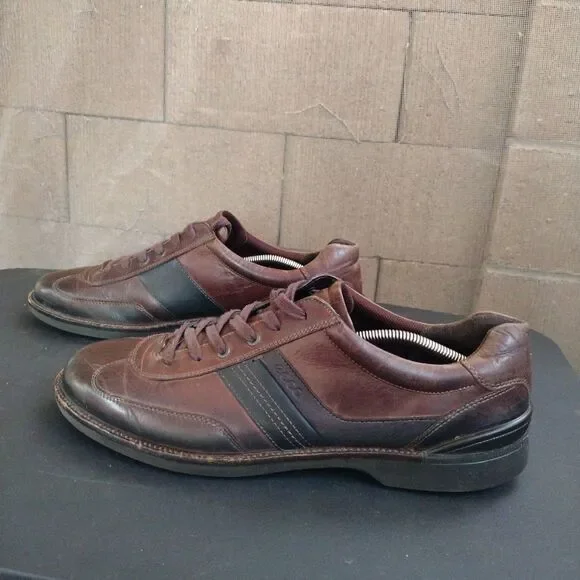 Ecco Fenn Lace Dark Chocolate Black Sneaker Oxford Shoes Mens EU 47 US 13-13.5