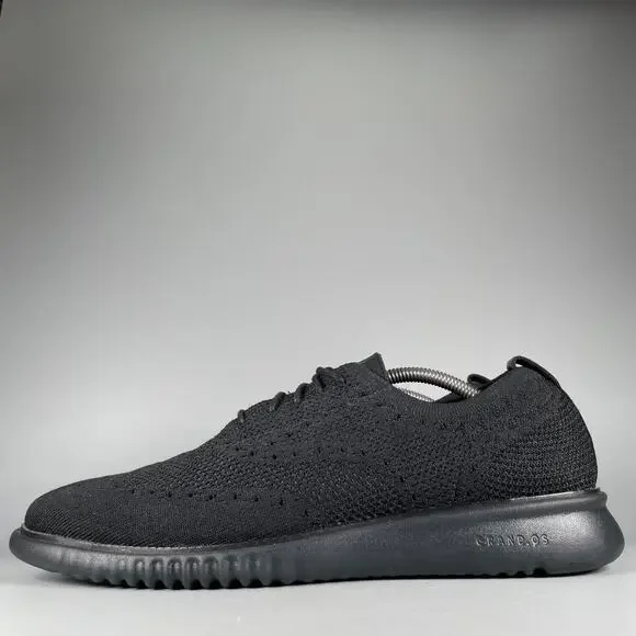 Cole Haan ZeroGrand Stitchlite Men's 11.5 M Black Knit Oxford Casual Dress Shoes