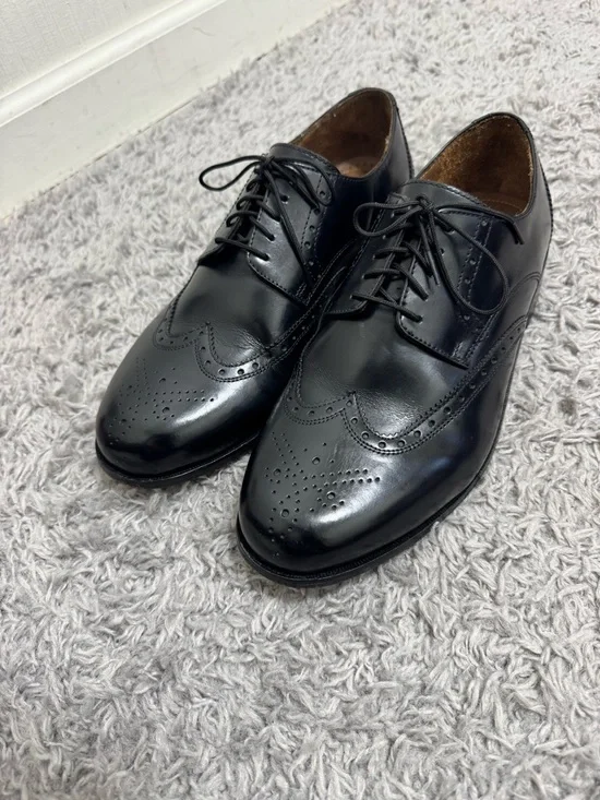 Florsheim Black Leather Brogue Derby Shoes