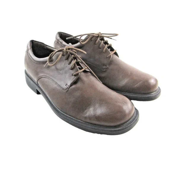 Rockport‎ Margin Mens Size 11.5 M Dress Oxford Brown Leather Lace Up Shoes
