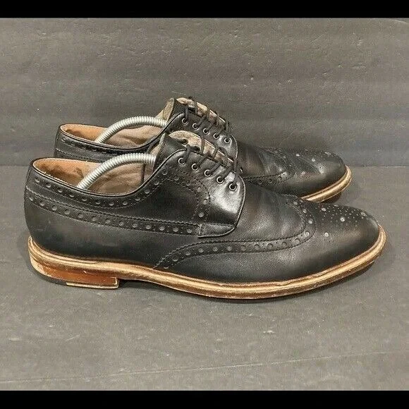 Aston Grey Boyle Wingtip Oxford Black Leather‎ Mens 11 500402 Workwear