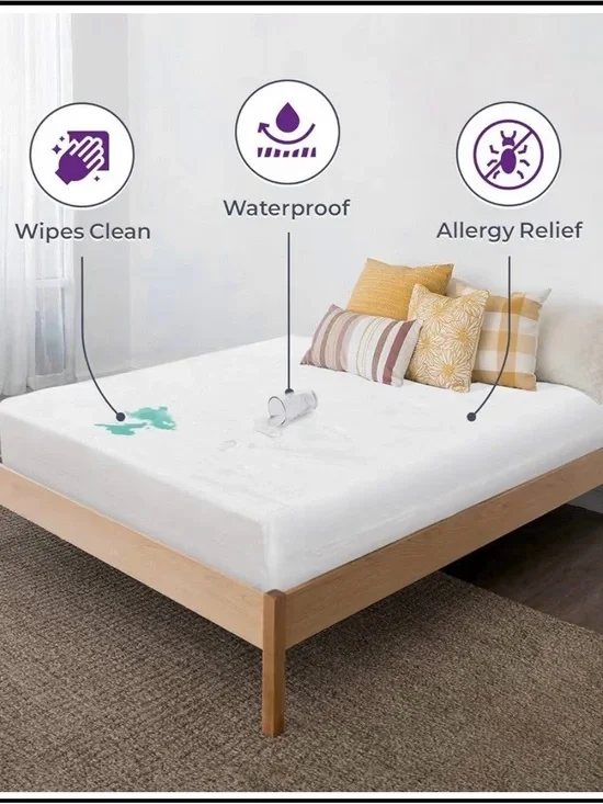 Waterproof White Mattress Protector - Allergy Relief