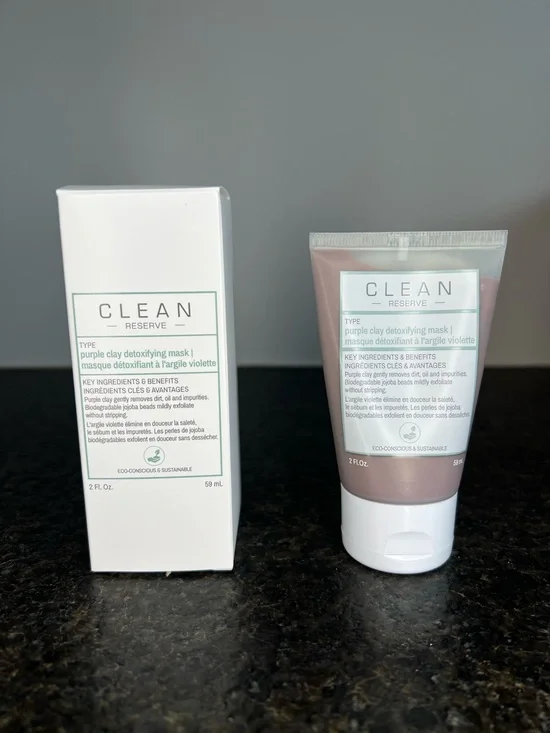 Clean Reserve Purple Clay Face Detoxifying Mask 2 Fl Oz-BRAND NEW SEALED