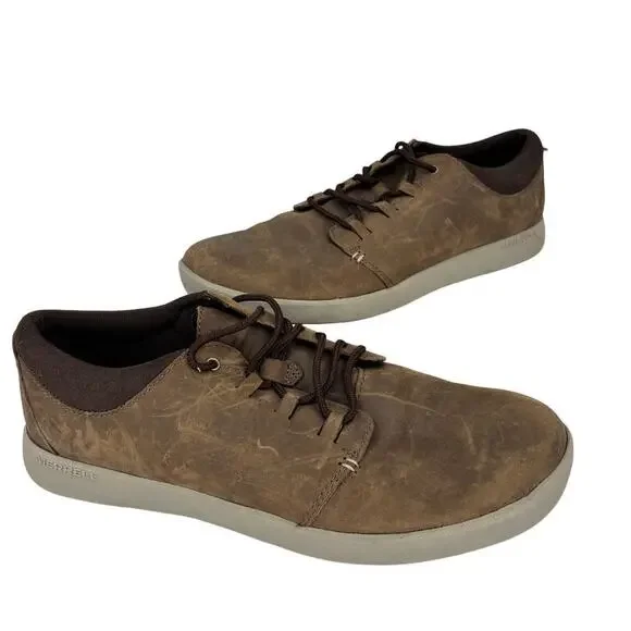 Merrell Freewheel Oxford Lace Up Sneaker Mens Size 11.5 Brown Distressed Leather