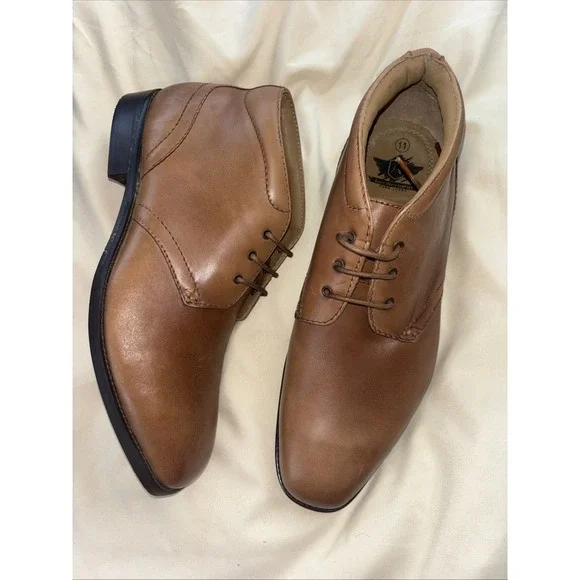 Addey Supply Co Ridge Men's 11 Honey Brown Leather Lace Up Oxford Dress Shoes