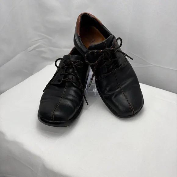 Cole Haan Zeno Lace ll Men's Sz8 Black Leather Split-Toe Casual‎ Oxford Style