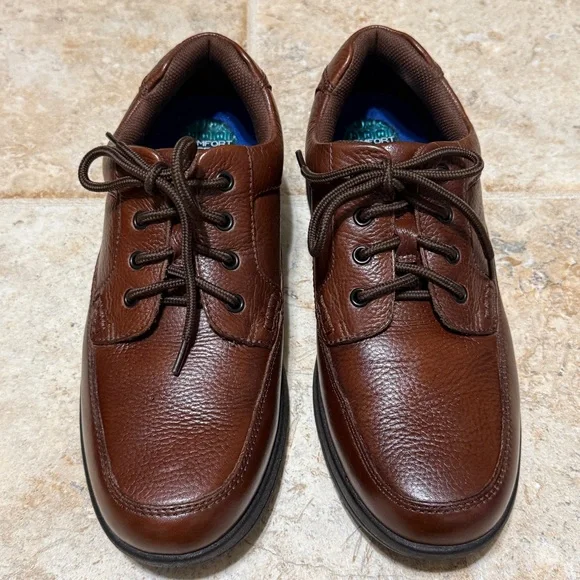 Nunn Bush Mens 10.5M Cameron Moc‎ Toe Oxford Shoes Brown Leather Excellent