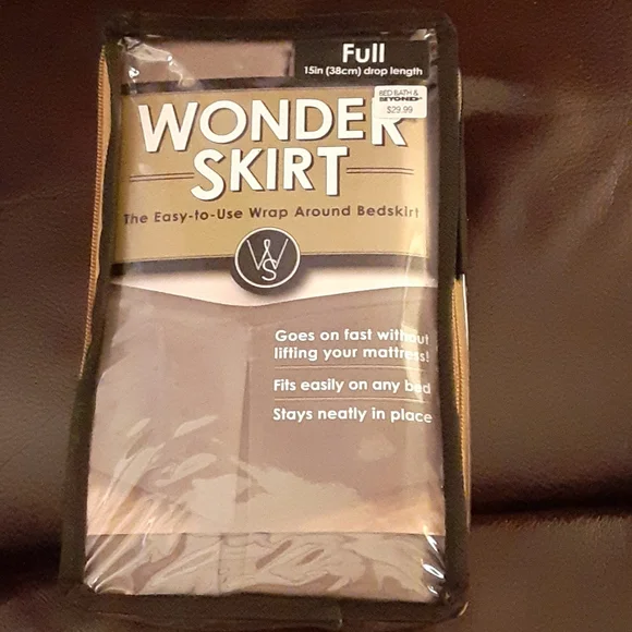 WonderSkirt wrap around Bedskirt Light Gray size Full 15