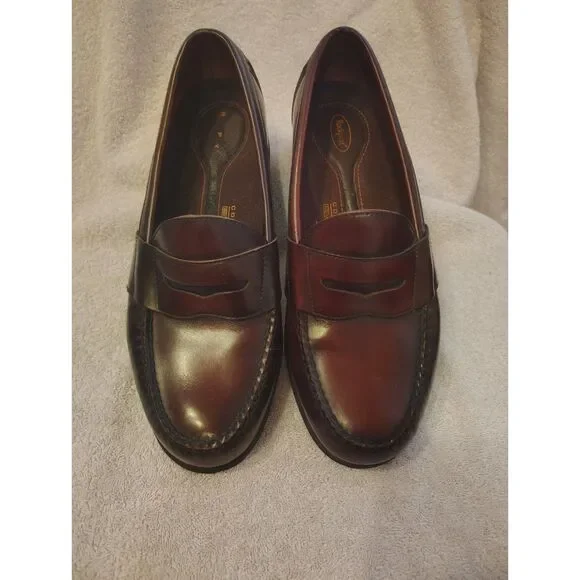Rockport Comfort Dress Brown Leather Penny Loafers Men's Size 11W DMX